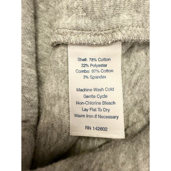 Sail to Sable Gray Quilted Puff Sleeve Sweatshirt XL Classic Pullover Top - Picture 5 of 7